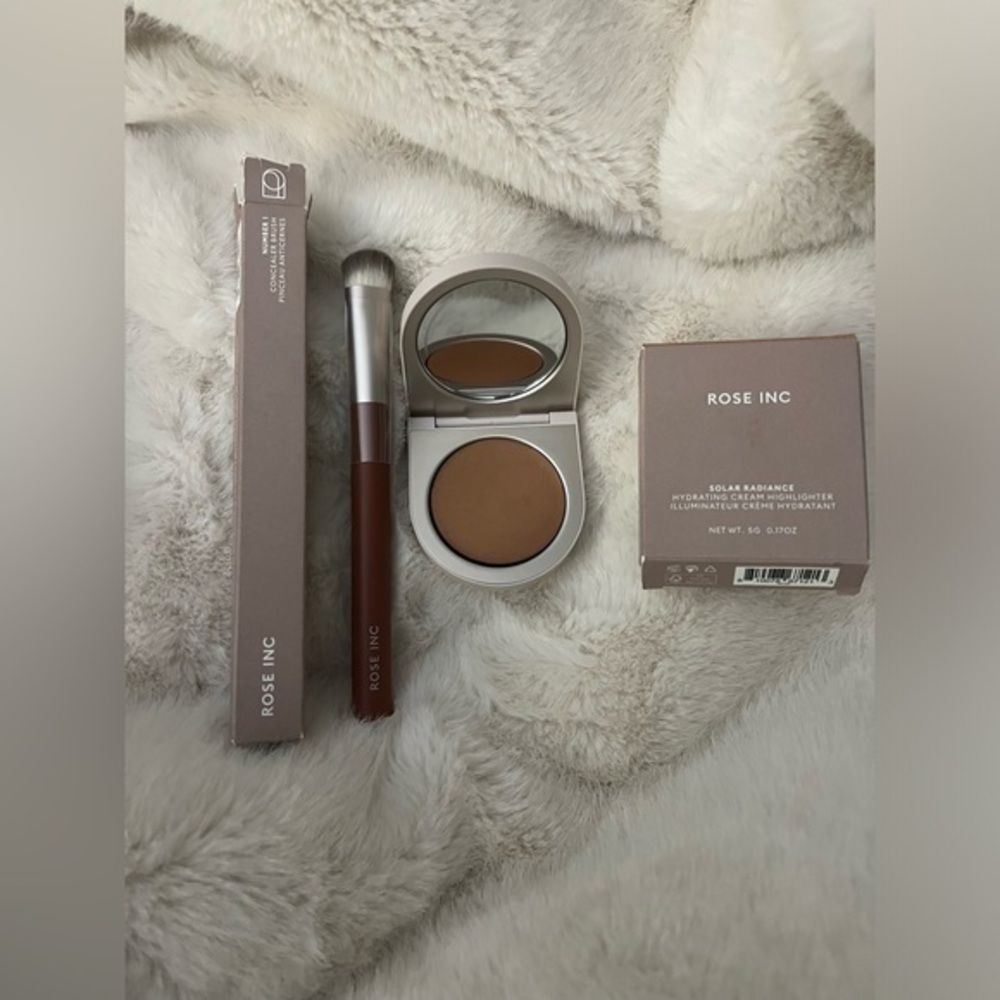 Rose Inc Solar Radiance Hydrating Cream AND Concealer Brush #1